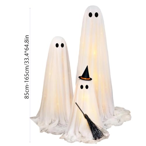 Halloween Light-Up Ghosts with String Lights R593
