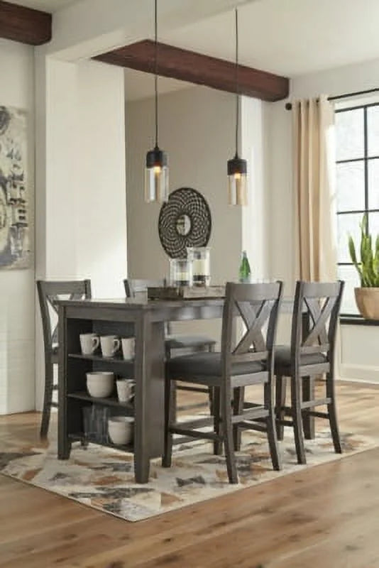 Rustic Counter Height Upholstered Barstool Z411843