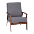 Dark Gray Faux Linen Living Room Chair Z663