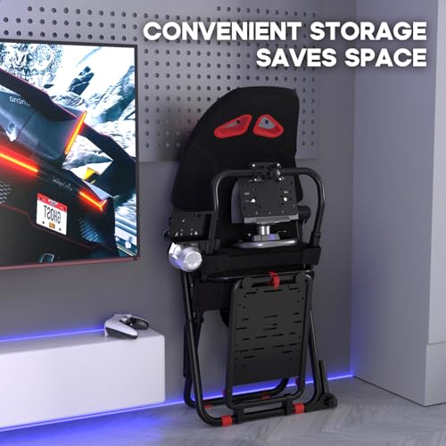 Foldable Racing Simulator Cockpit with Seat Q840