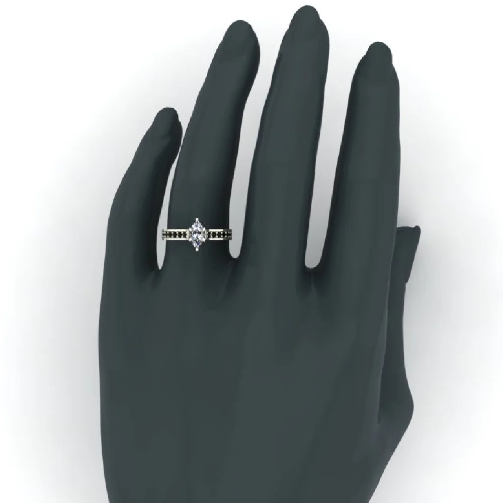 Black Diamond Ring 1.00 CT TW 14k Gold P31806