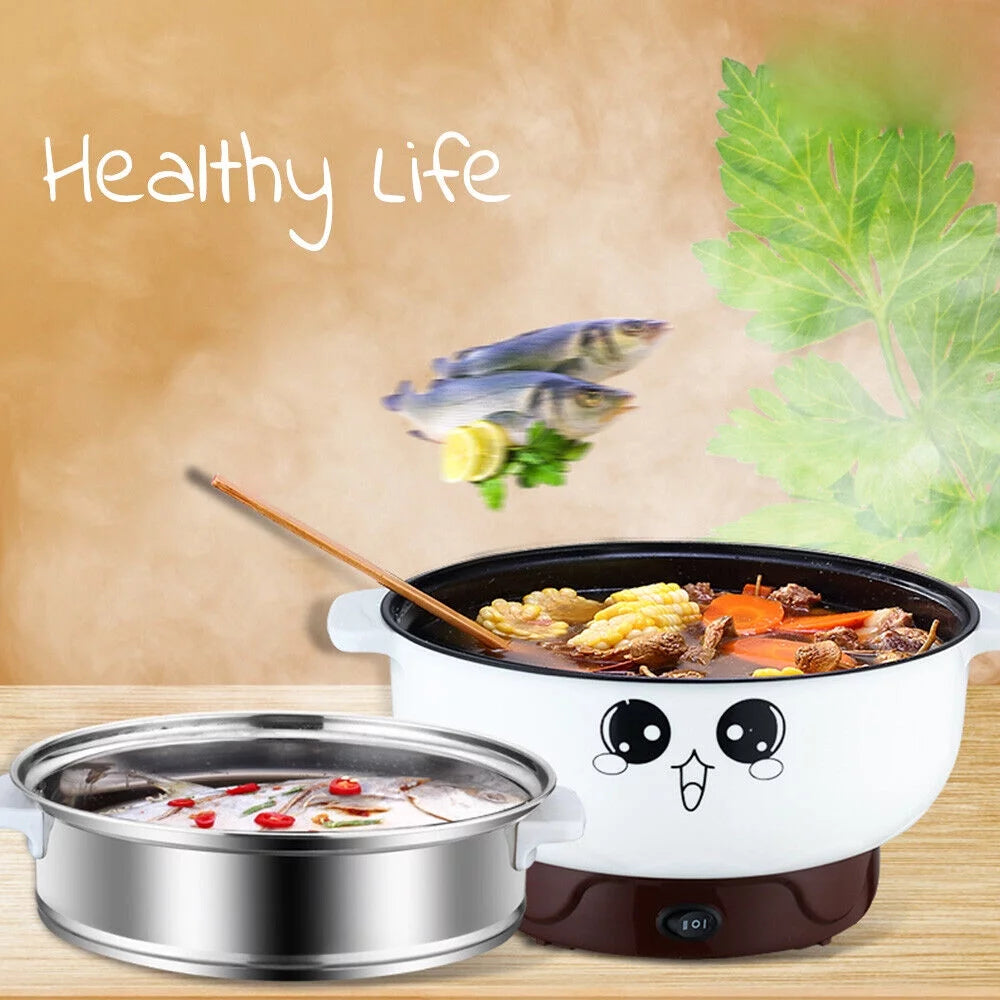 Multifunction Electric Skillet Non Stick Cooker with Steamer Z2621