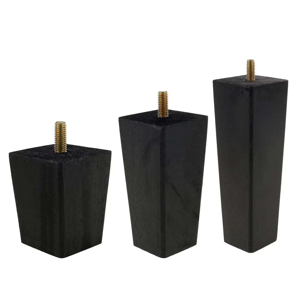 4PCS Wooden Furniture Legs Black 6CM X397439