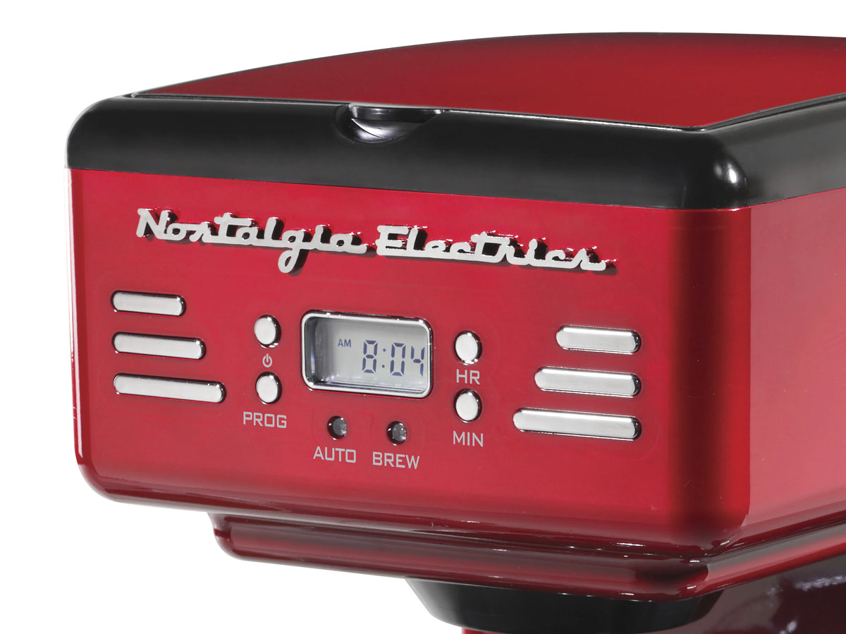 Red 12-Cup Programmable Retro Coffee Maker K5053