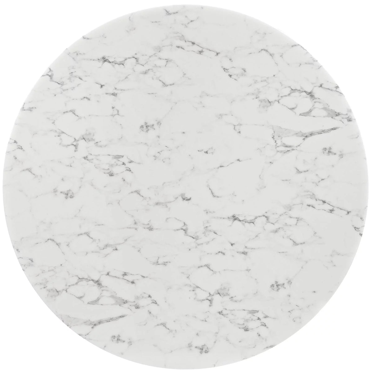Round White Marble Metal Dining Table I31202