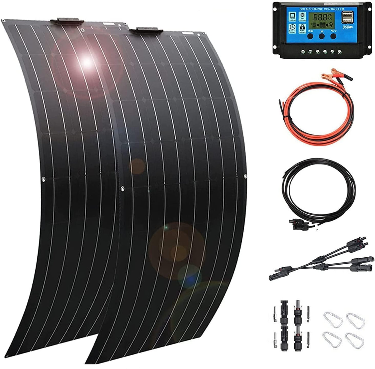 Flexible Monocrystalline Solar Panel Kit 4 X 200W with 40A Controller K32410