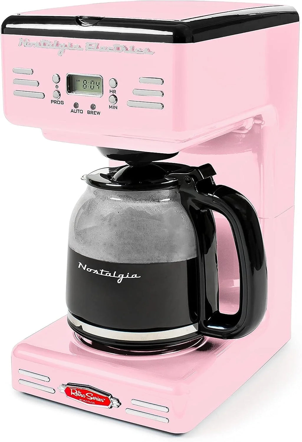 Red 12-Cup Programmable Retro Coffee Maker K5053