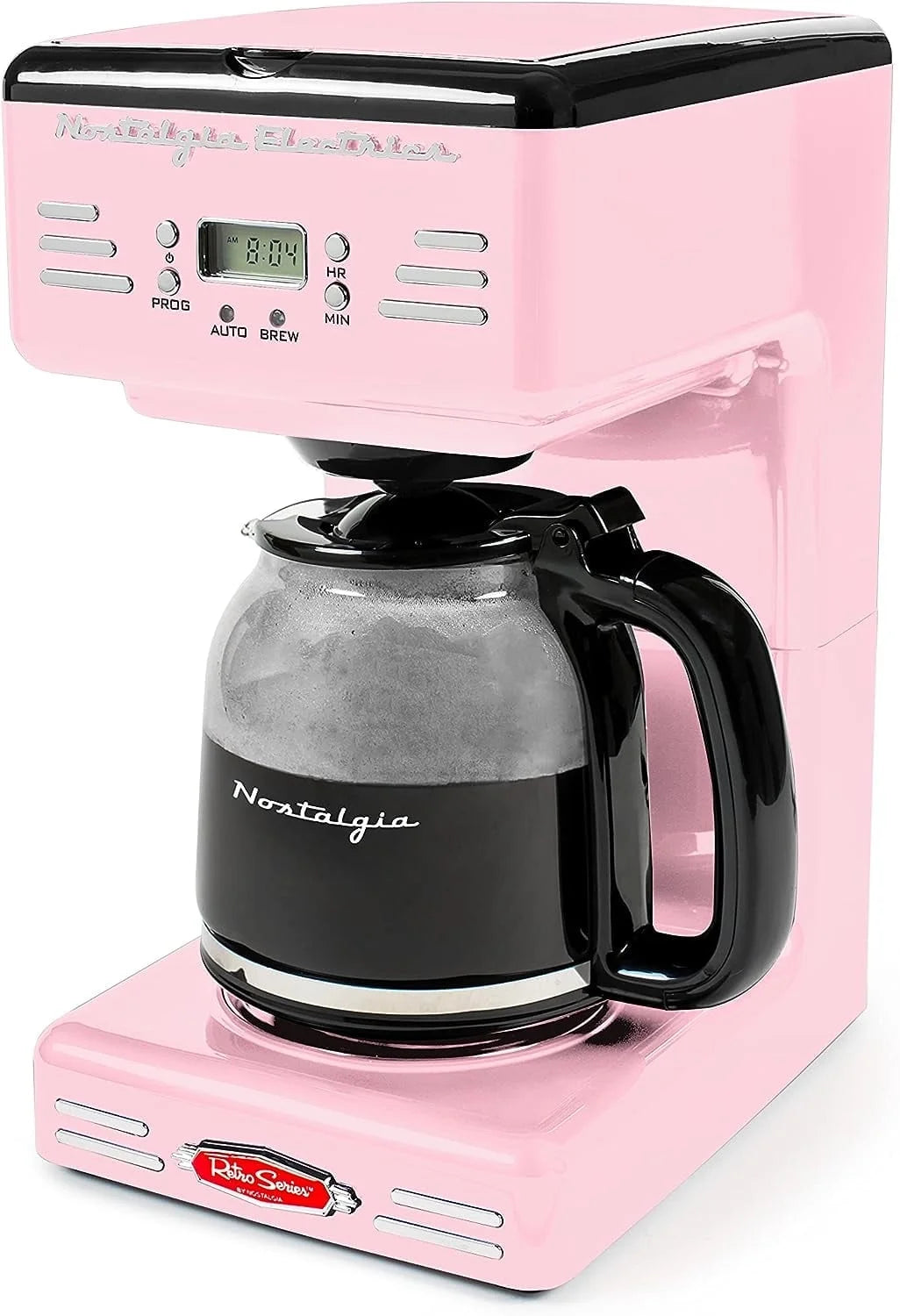 Red 12-Cup Programmable Retro Coffee Maker K5053