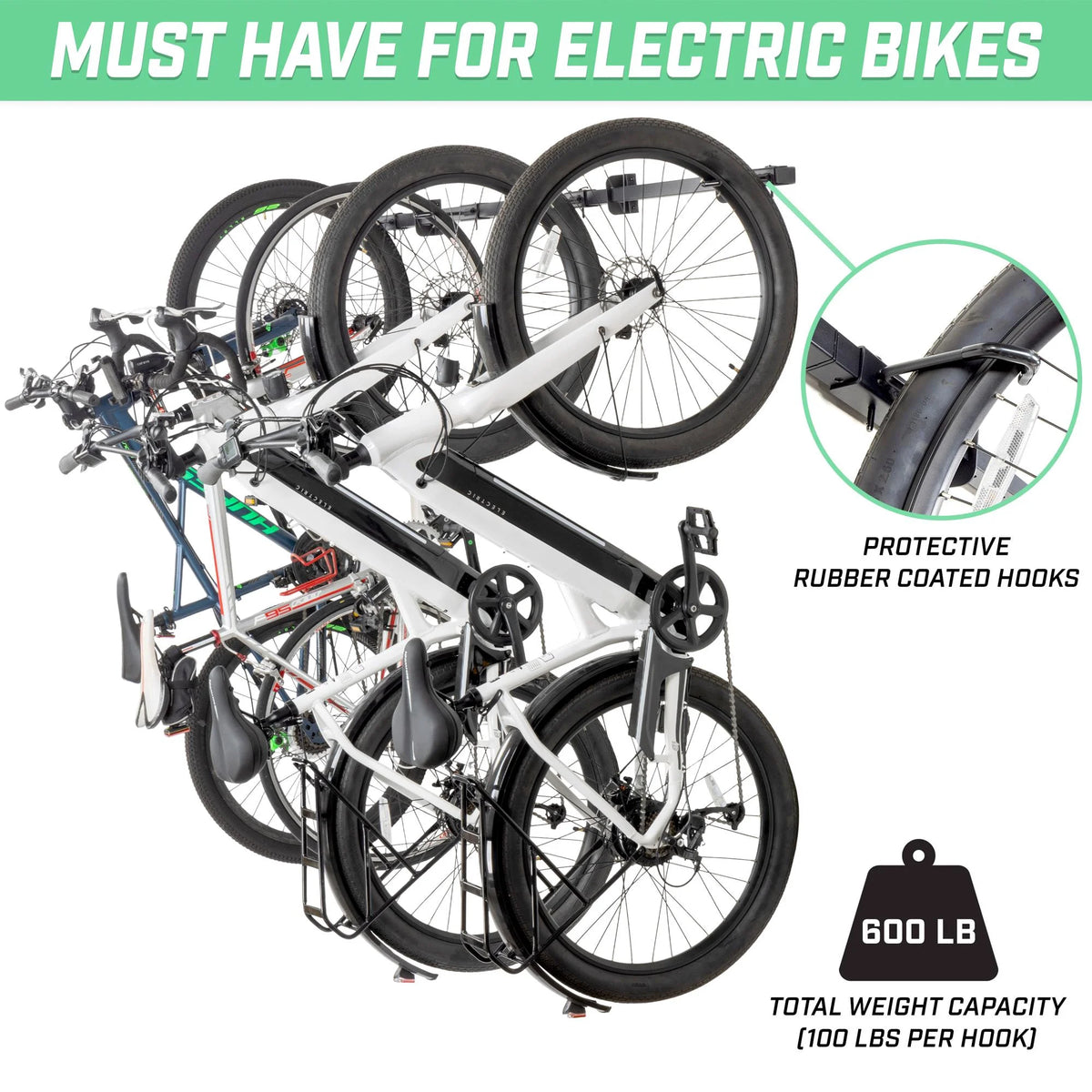 Wall Mounted Bike Rack for 4 to 6 Bicycles G53238