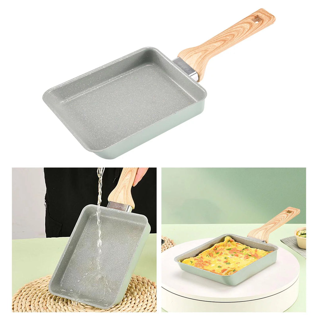 Green Non Stick Rectangle Skillet Q8932