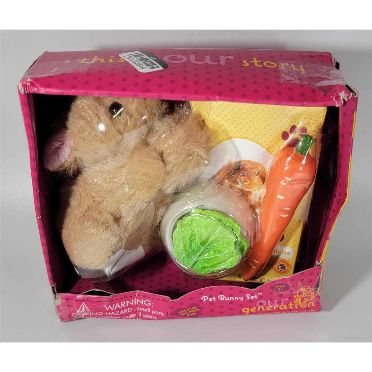 Mini Plush Pet Bunny 18 Accessory Set for Dolls M2082