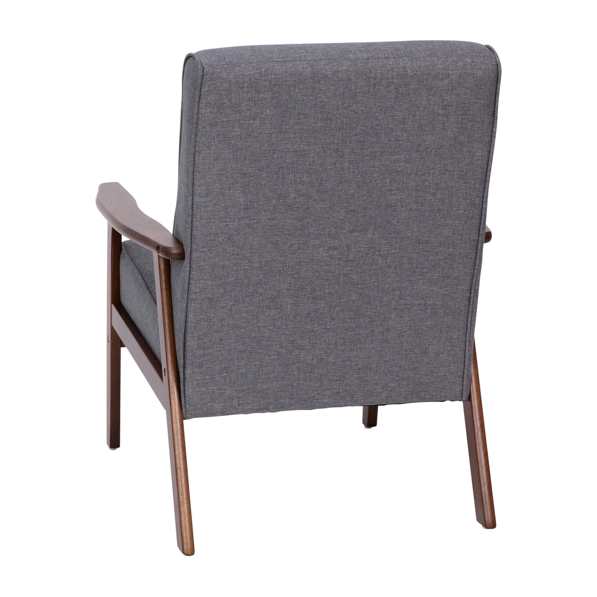 Dark Gray Faux Linen Living Room Chair Z663