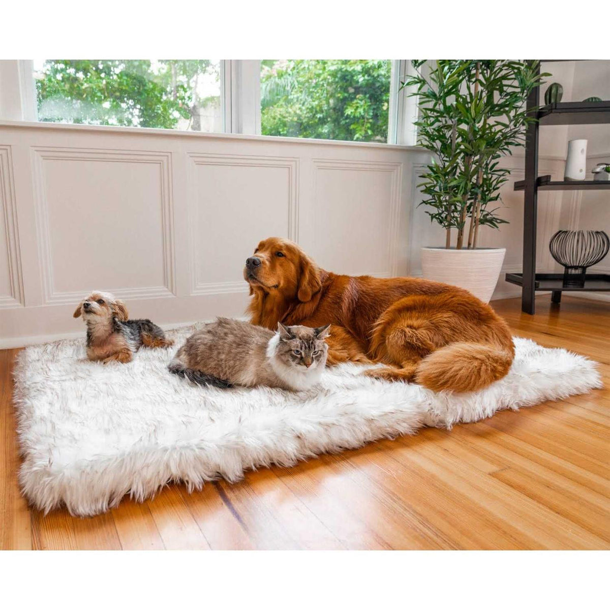 Faux Fur Orthopedic Dog Bed T4317