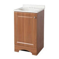 18 in. W x 35 in. H x 16 in. D Bath Vanity in Golden Pecan with Cultured Marble Vanity Top in White O34243