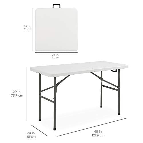 4ft Black Plastic Folding Table V3811