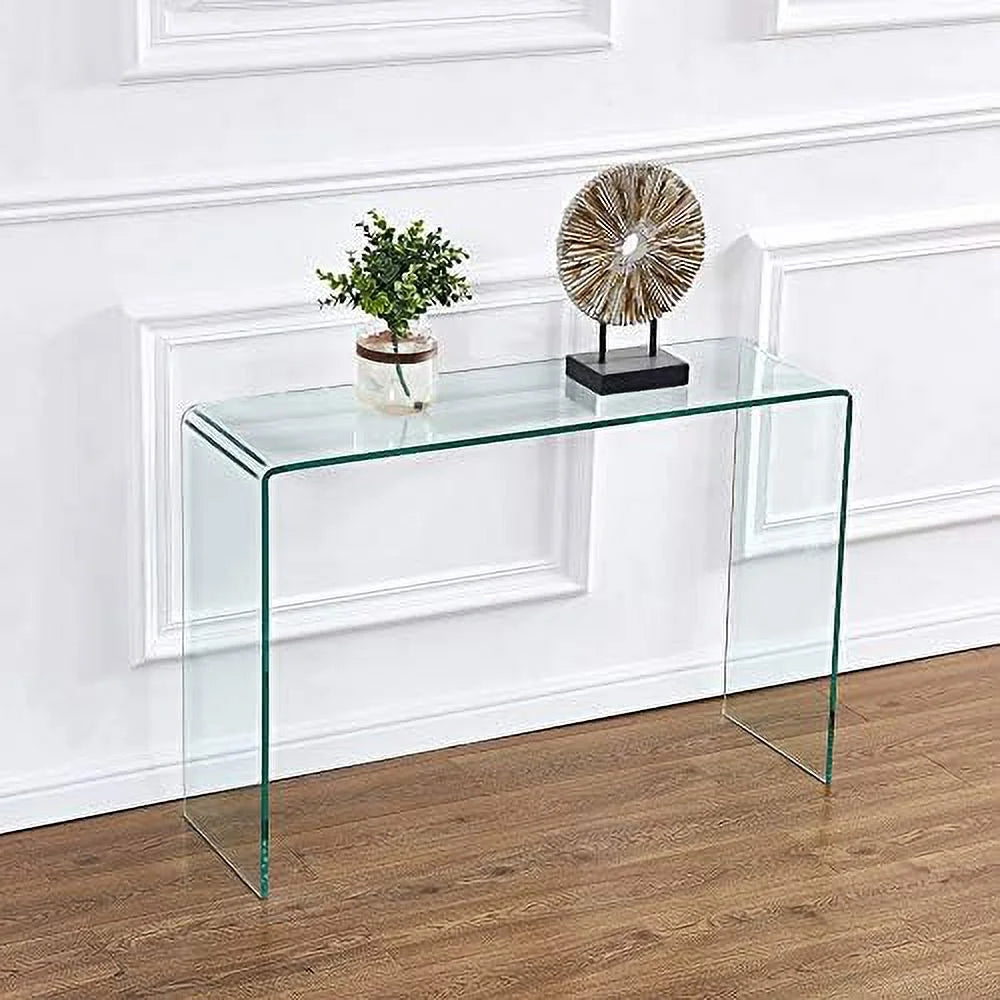 Clear Glass Narrow Console Table R87525
